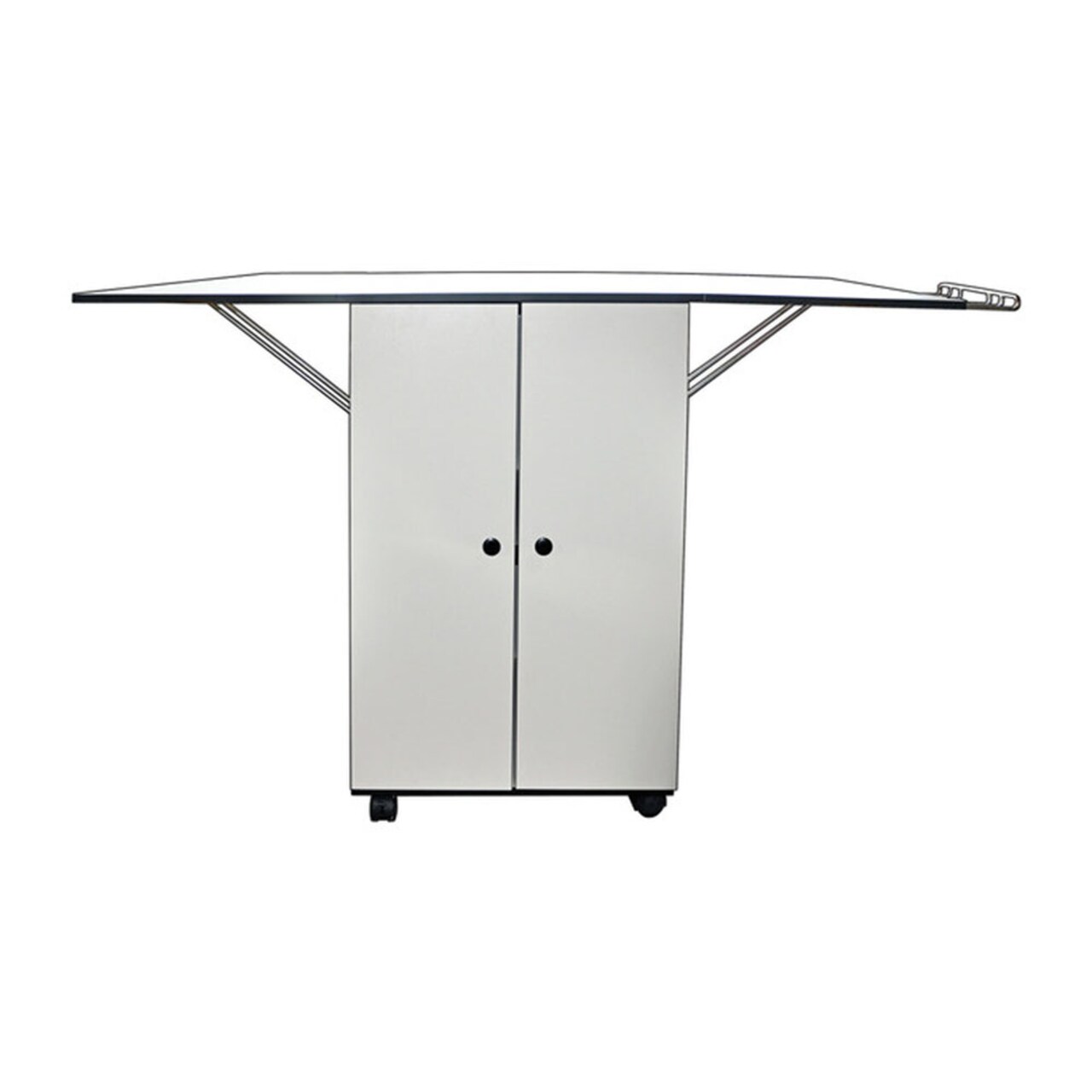 Sullivans Ironing Center, Ironing Board Table Top - Includes One Ironing Center, Fitted Ironing Cover and White Cabinet Caddy